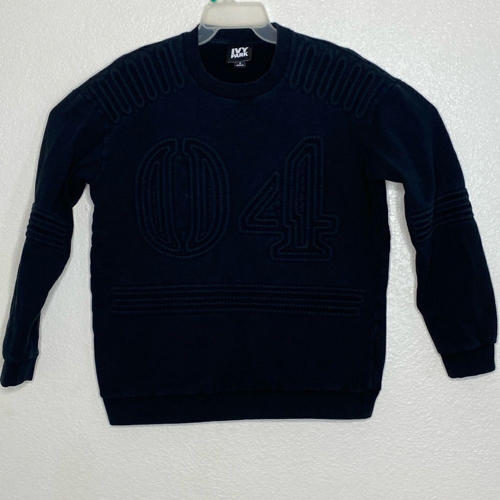 IVY PARK Corded 04 Black Cotton Sweatshirt Size S